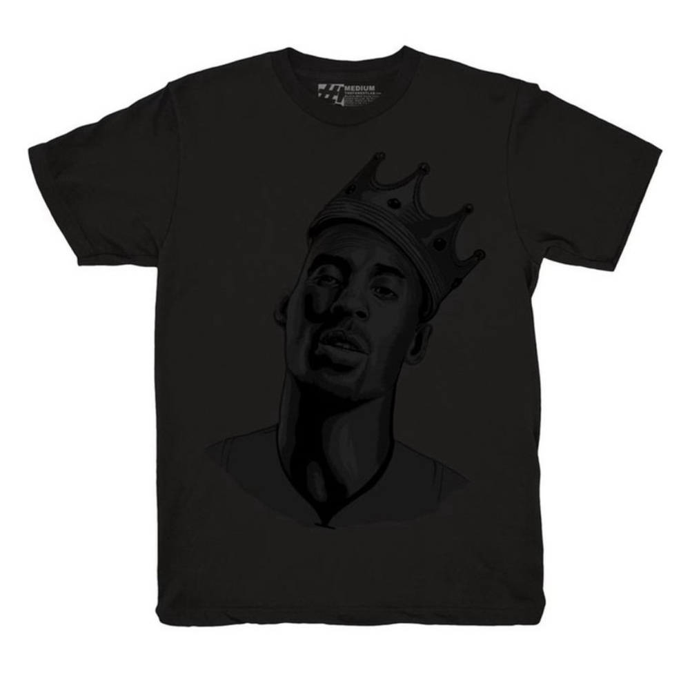 The Forest Lab Only Kings Have Rings Kobe Bryant Black on Black Size 5XL